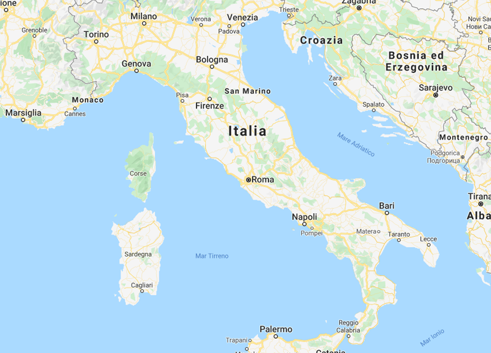 mappa noleggio italia